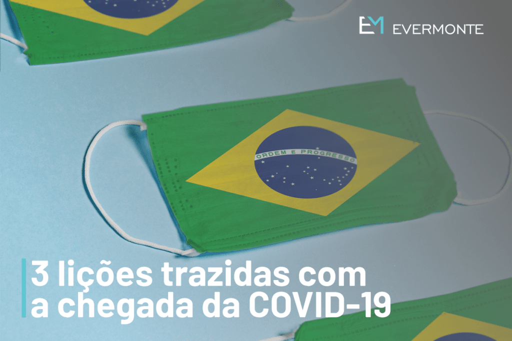 Mascaras com a bandeira do Brasil